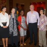 Benedicta, Alex (our International Officer), and three academics from three different colleges (Penny Cook, David Collins and Eileen Roddy )