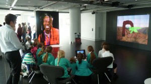 Code Club showcase their digital projects on screens throughout MediaCityUK