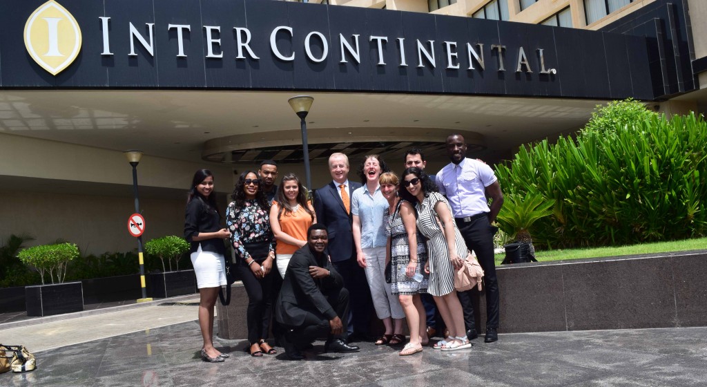 Salford MBA students at the Intercontinental Hotel in UAE