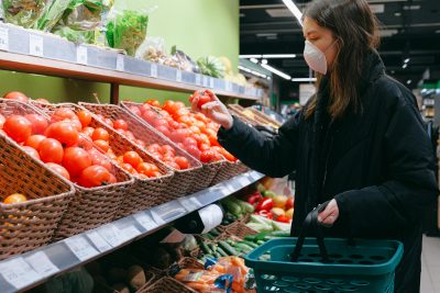 Woman doing food shopping