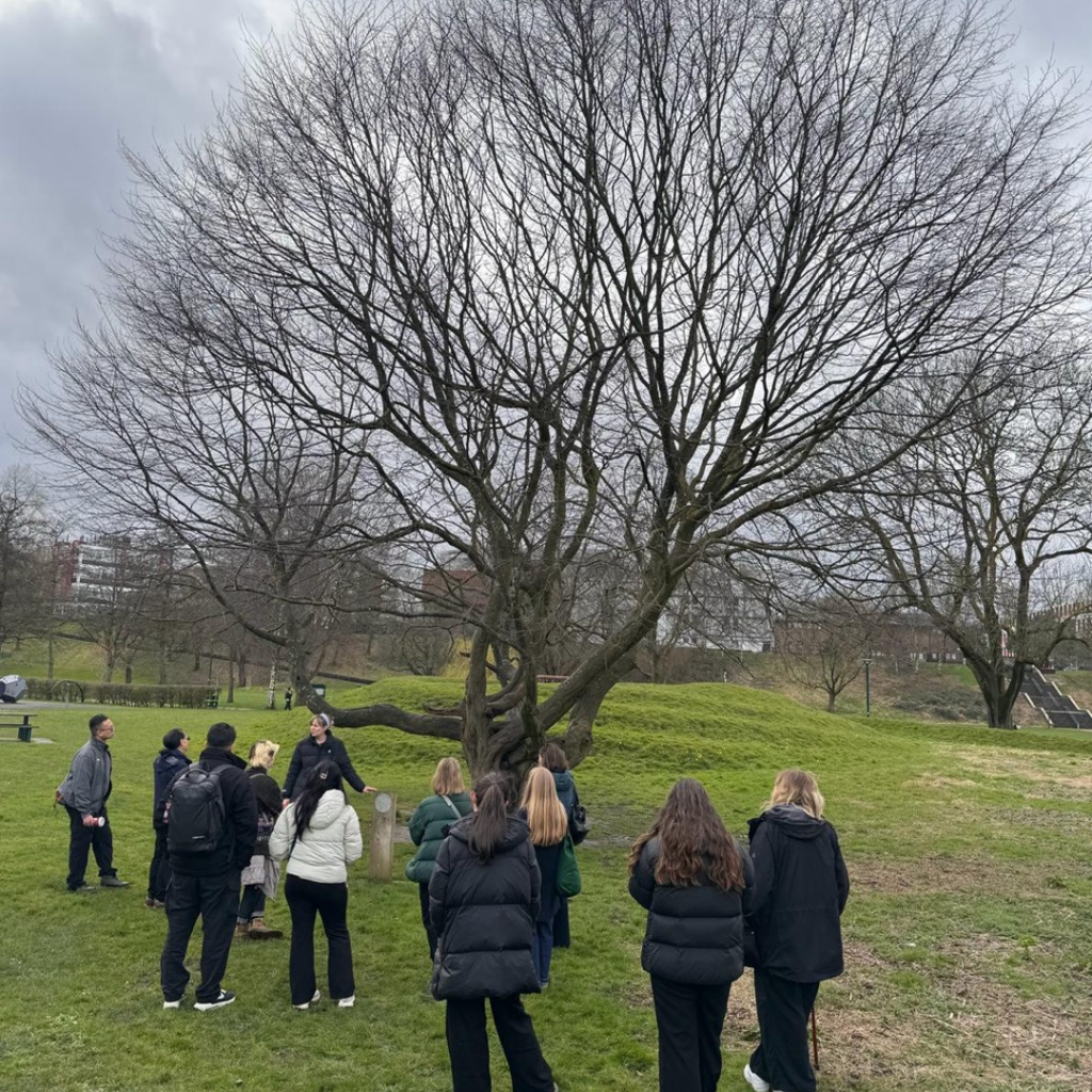 Participants on tree trail