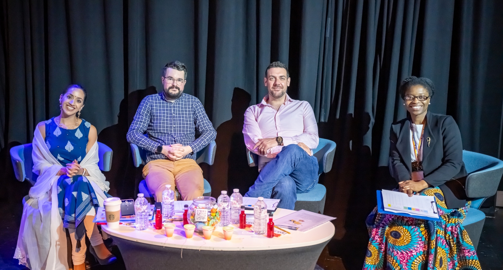 The judges of the big Pitch, Liam Bradford, Oghomwen Adeyinka-Edward, Ria Munshi and Tom Parson.