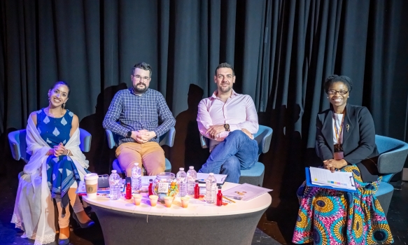 The judges of the big Pitch, Liam Bradford, Oghomwen Adeyinka-Edward, Ria Munshi and Tom Parson.