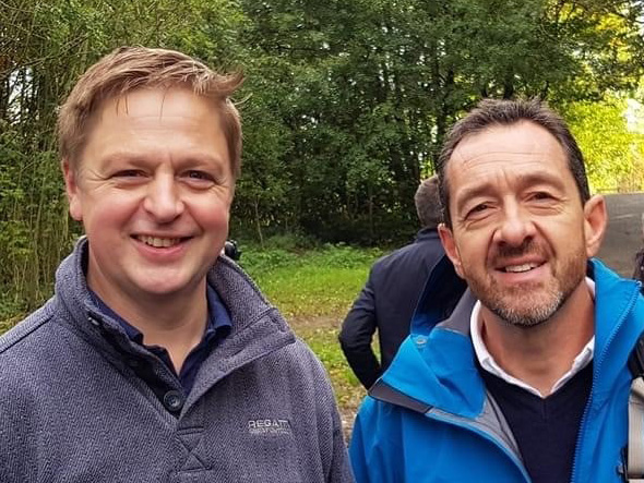 Photograph of Ian Cookson and Chris Boardman