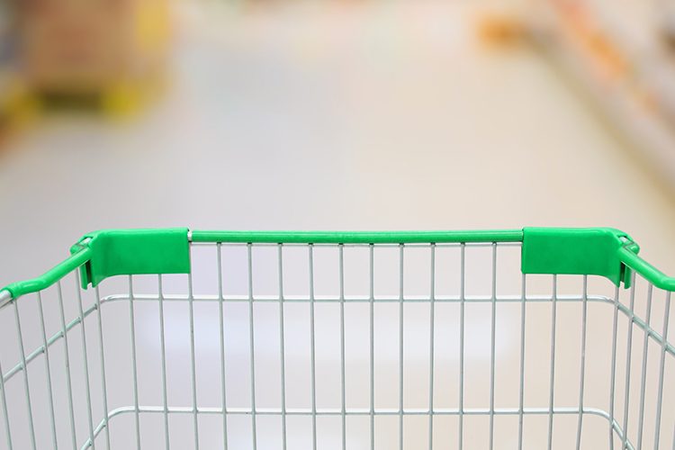 Supermarket shopping trolley