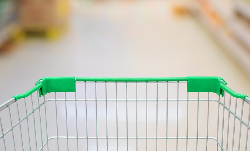 Supermarket shopping trolley