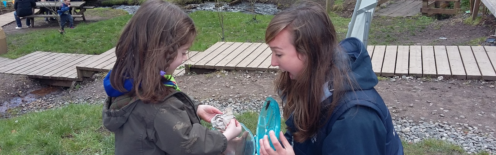 Lori working with wildlife