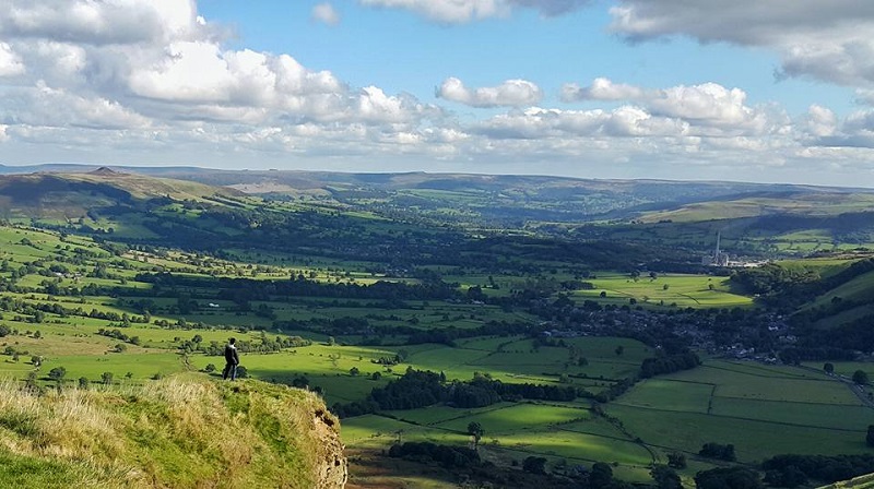 A view from the top of a hill