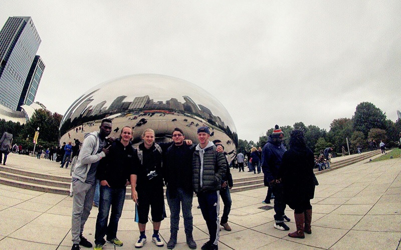 Emmanuel at Cloud Gate in Chicago