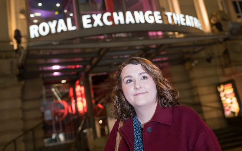 Rachel outside the Royal Exchange