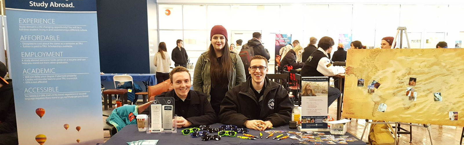 Image: Martin advising students on their study abroad options