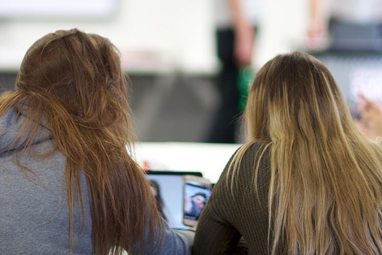 Image: students studying at university