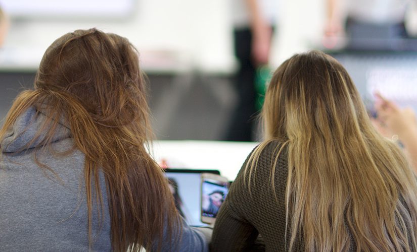 Image: students studying at university