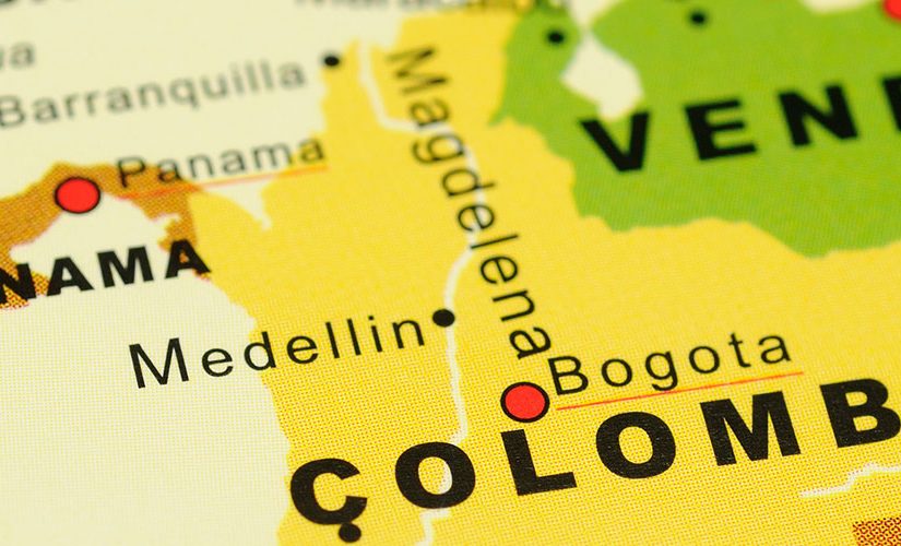 Image: Map showing Colombia