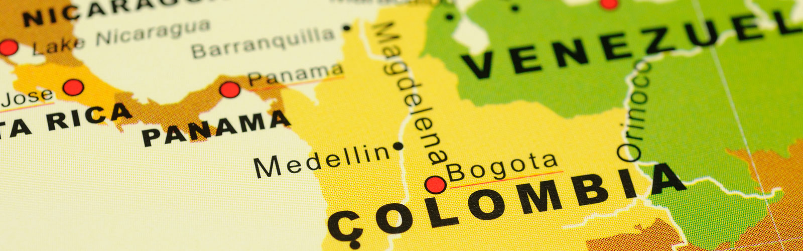 Image: Map showing Colombia