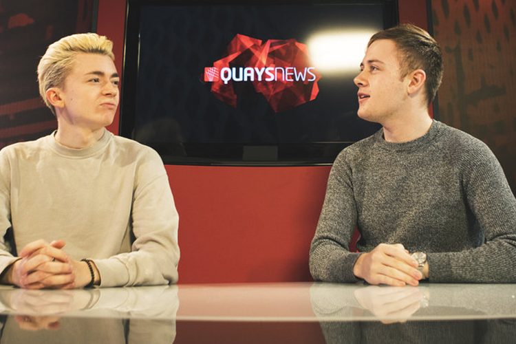 Image: Oliver and Rhys in TV studio