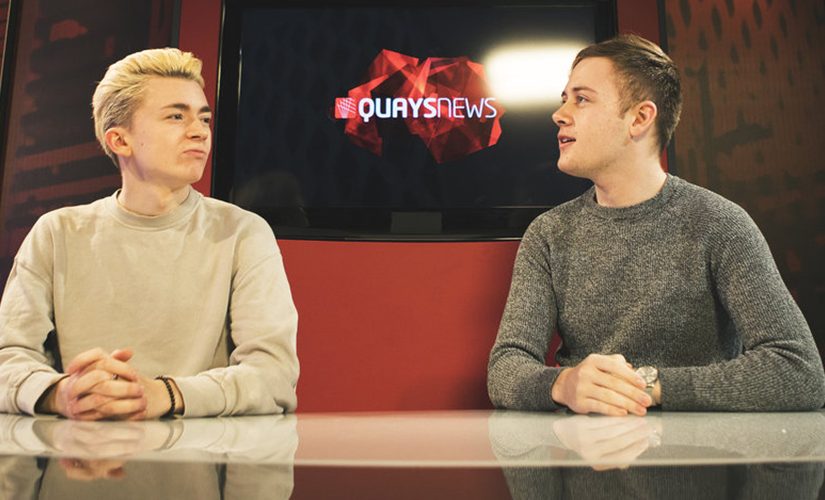 Image: Oliver and Rhys in TV studio