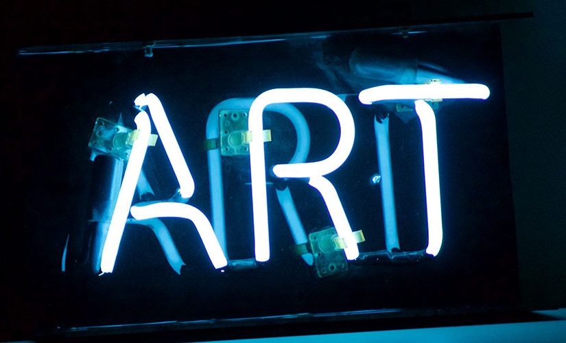 Photo of "Art" neon light sign