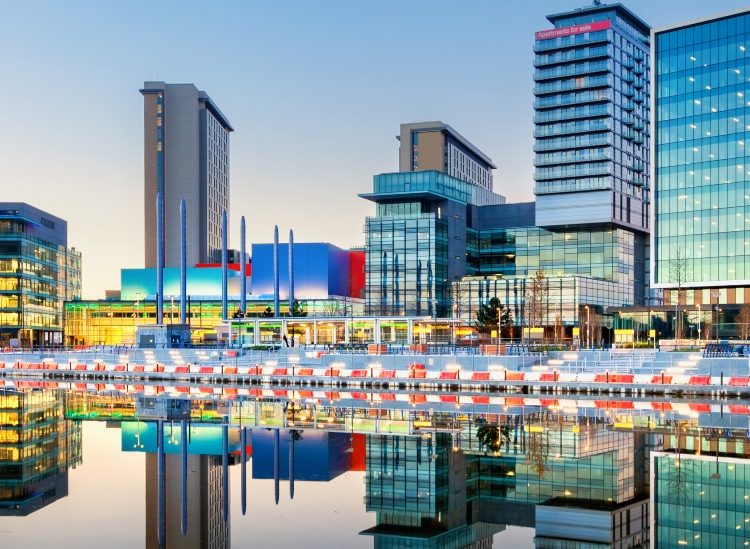 Photo of mediacity during sunset