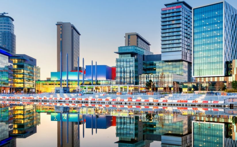 Photo of mediacity during sunset