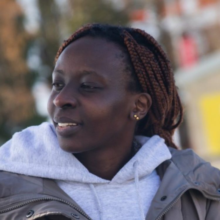 University of Salford student, Sharon, on Peel Park campus