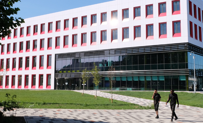 Exterior image of the new science, engineering and environment building