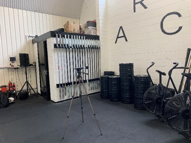 Image of acoustics equipment in a room