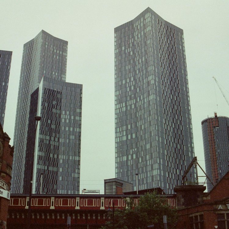 Deansgate Skyline during an overcast day