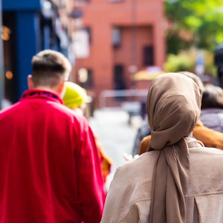 Students walking in Manchester