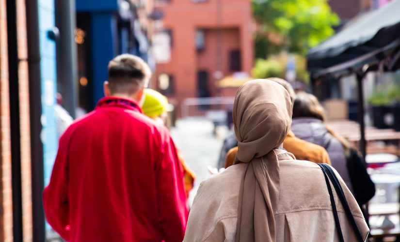 Students walking in Manchester