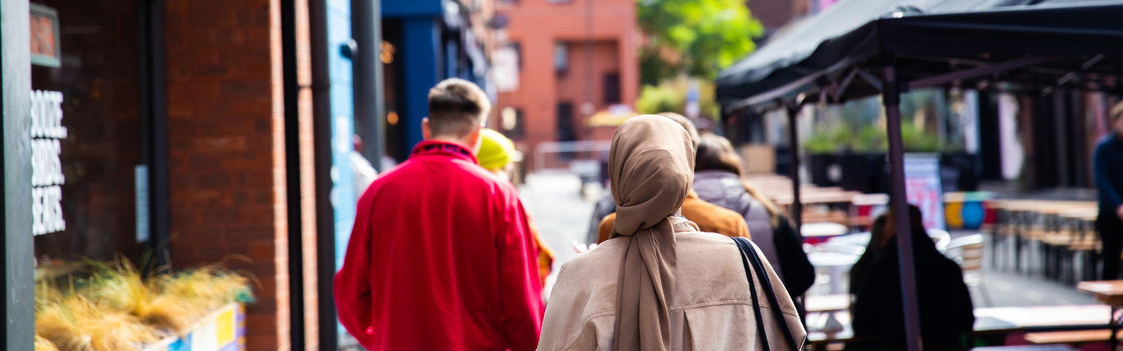 Students walking in Manchester