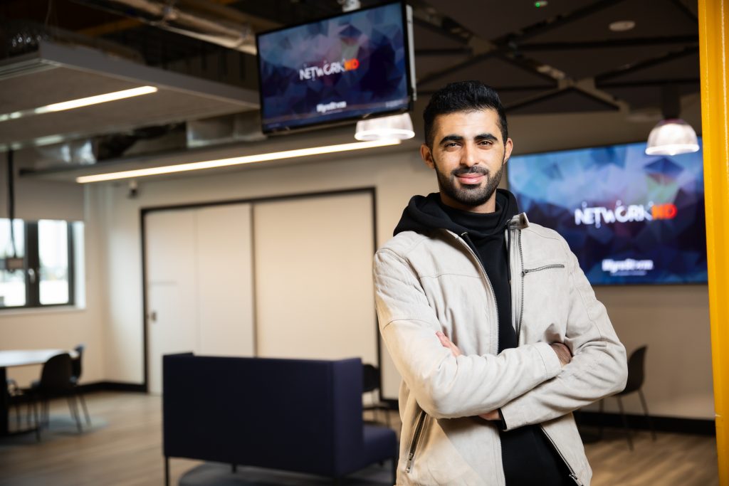 Kareem Mahl in the SEE building computing rooms