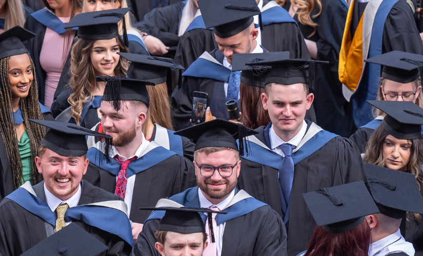 Graduates outside the Lowry