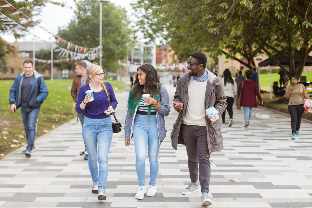 Students on campus